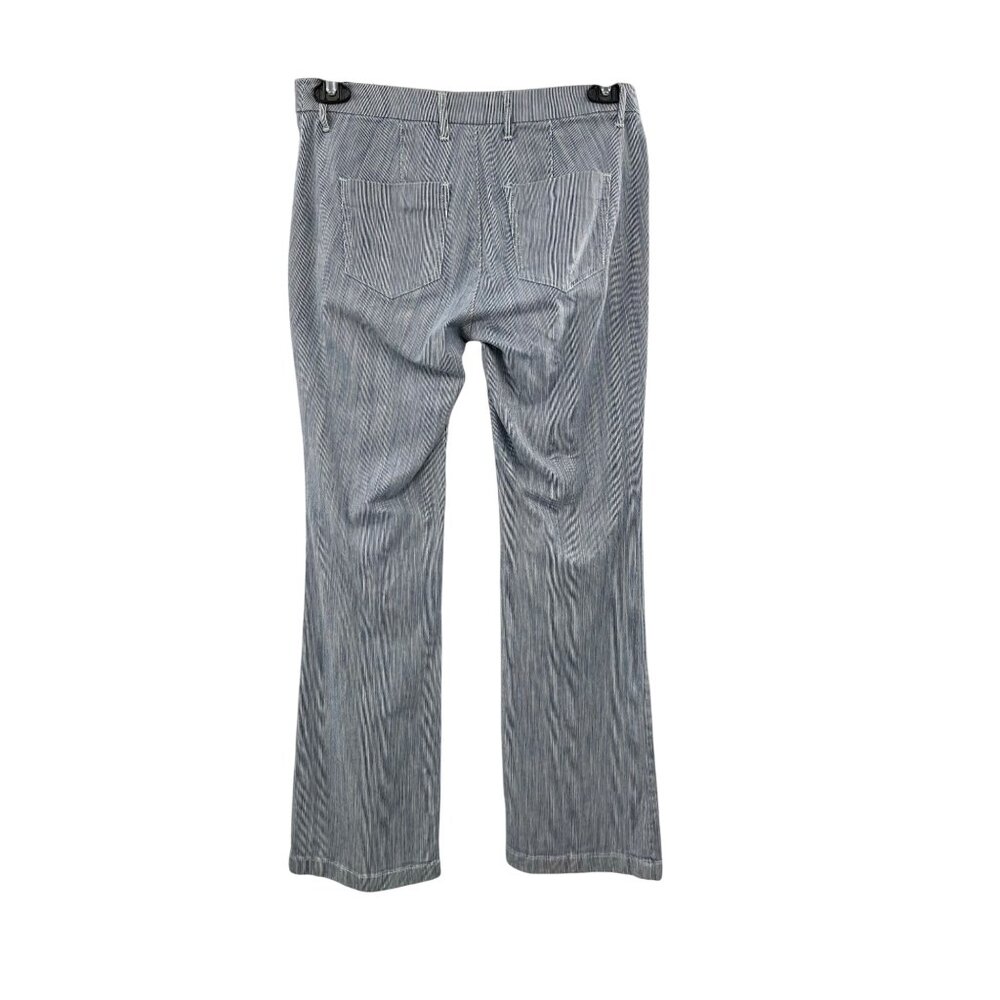 Chicos Platinum Denim Pants Womens 0 Regular Used Striped - Picture 2 of 14